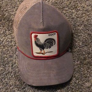 Rooster hat with word